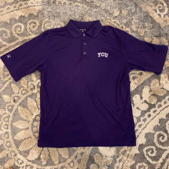TCU Horned Frogs NCAA x Antigua Polo Shirt Men’s Size Small - Picture 2 of 6